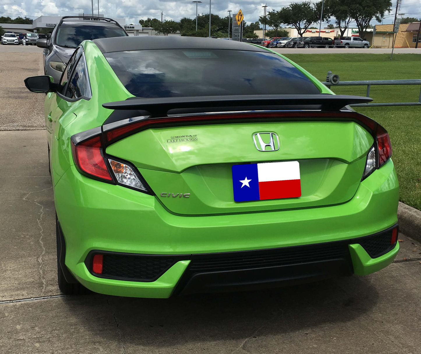 HONDA CIVIC 2DR CUSTOM 2POST NO LIGHT SPOILER (2016 AND UP) - DAR Spoilers