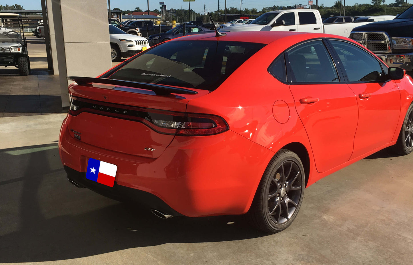 DODGE DART CUSTOM 2POST NO LIGHT SPOILER (2013 AND UP) - DAR Spoilers