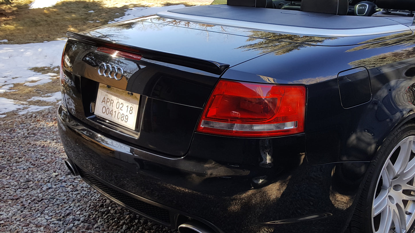 Audi RS4 Cabriolet Custom Lip No Light Spoiler (2006-2012) - DAR Spoilers