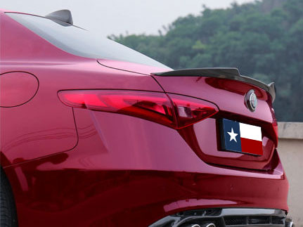 Alfa Romeo Guillia Factory Style Flushmount Spoiler, No Light (2017 and Up) - DAR Spoilers