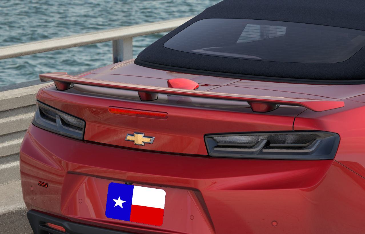 Chevrolet Camaro 6 Factory 3Post No Light Spoiler (2016 and UP) fits Convertible - DAR Spoilers