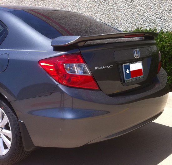 Honda Civic 4Dr Factory Post Lighted Spoiler (2012-2015) - DAR Spoilers