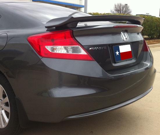 Honda Civic Coupe Custom Post No Light Spoiler 2012 2015