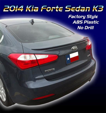 Kia Forte Sedan K3 Factory Flush No Light Spoiler (2014 and UP) - DAR Spoilers