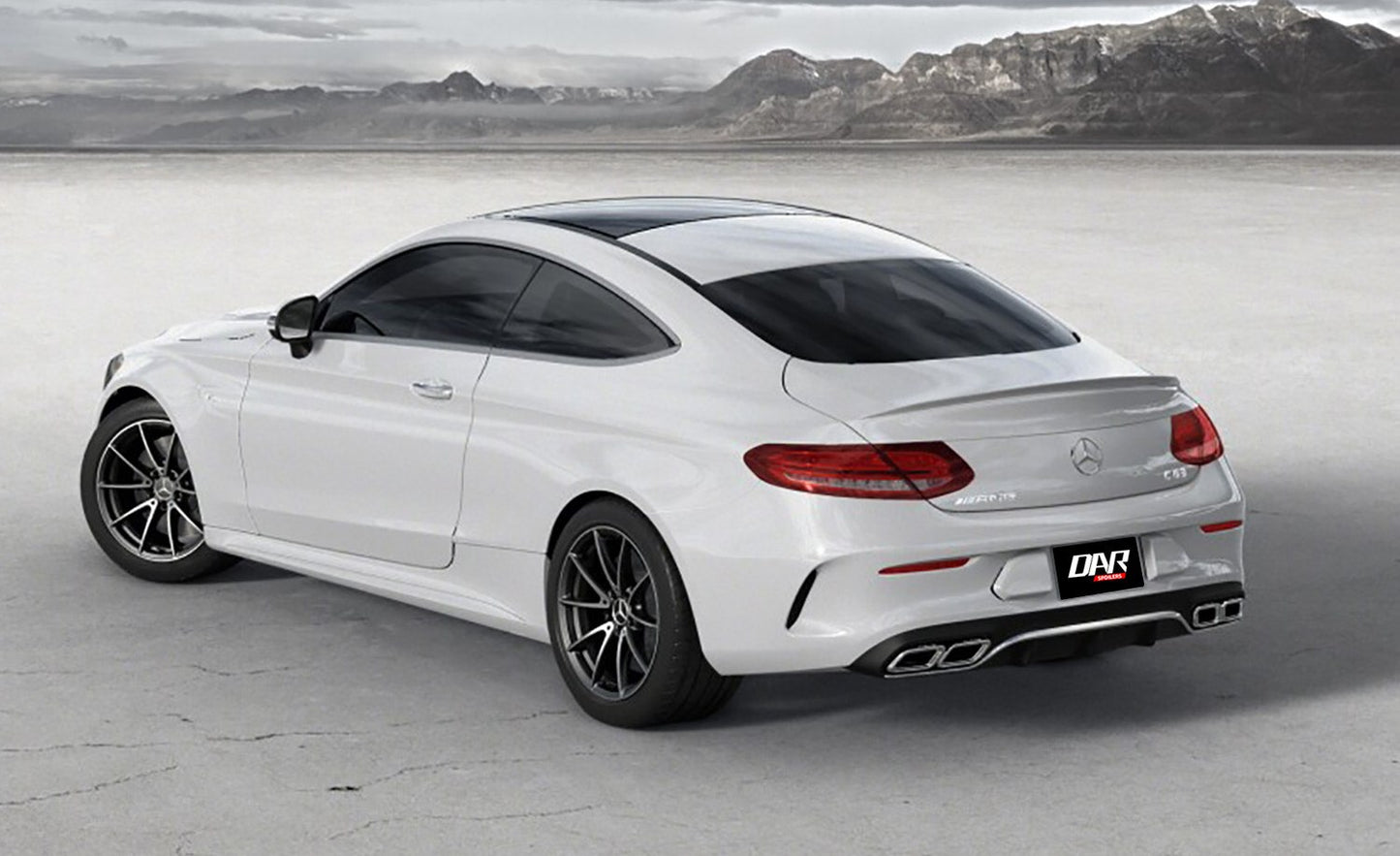 Mercedes C Class Coupe Factory Lip No Light Spoiler (2017 and UP) - DAR Spoilers