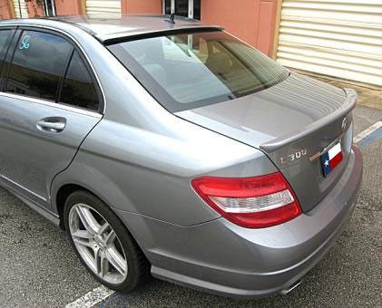 Mercedes C Class Sedan Factory Window Spoiler (2008-2014), Painted Mercedes C Class Sedan Factory Window Spoiler (2008-2014), Painted