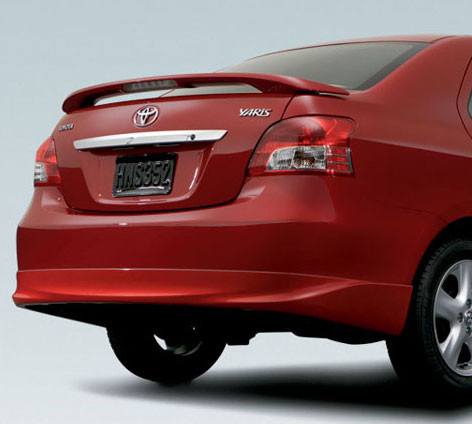 Toyota Yaris 4-Dr Factory Post Lighted Spoiler (2007-2011) - DAR Spoilers