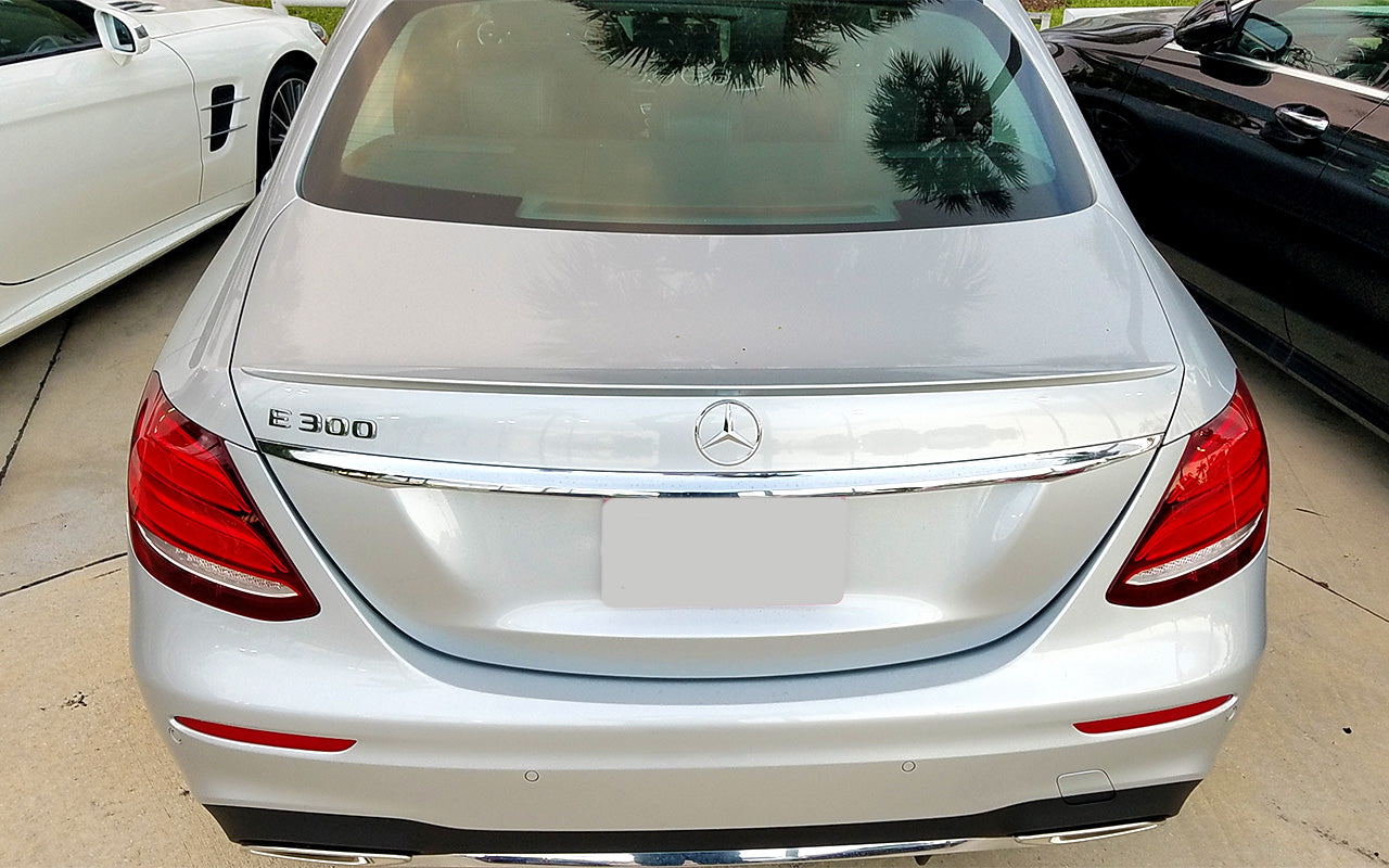 Mercedes E Class Sedan Factory Style Lip No Light Spoiler (2017 and Up) - DAR Spoilers