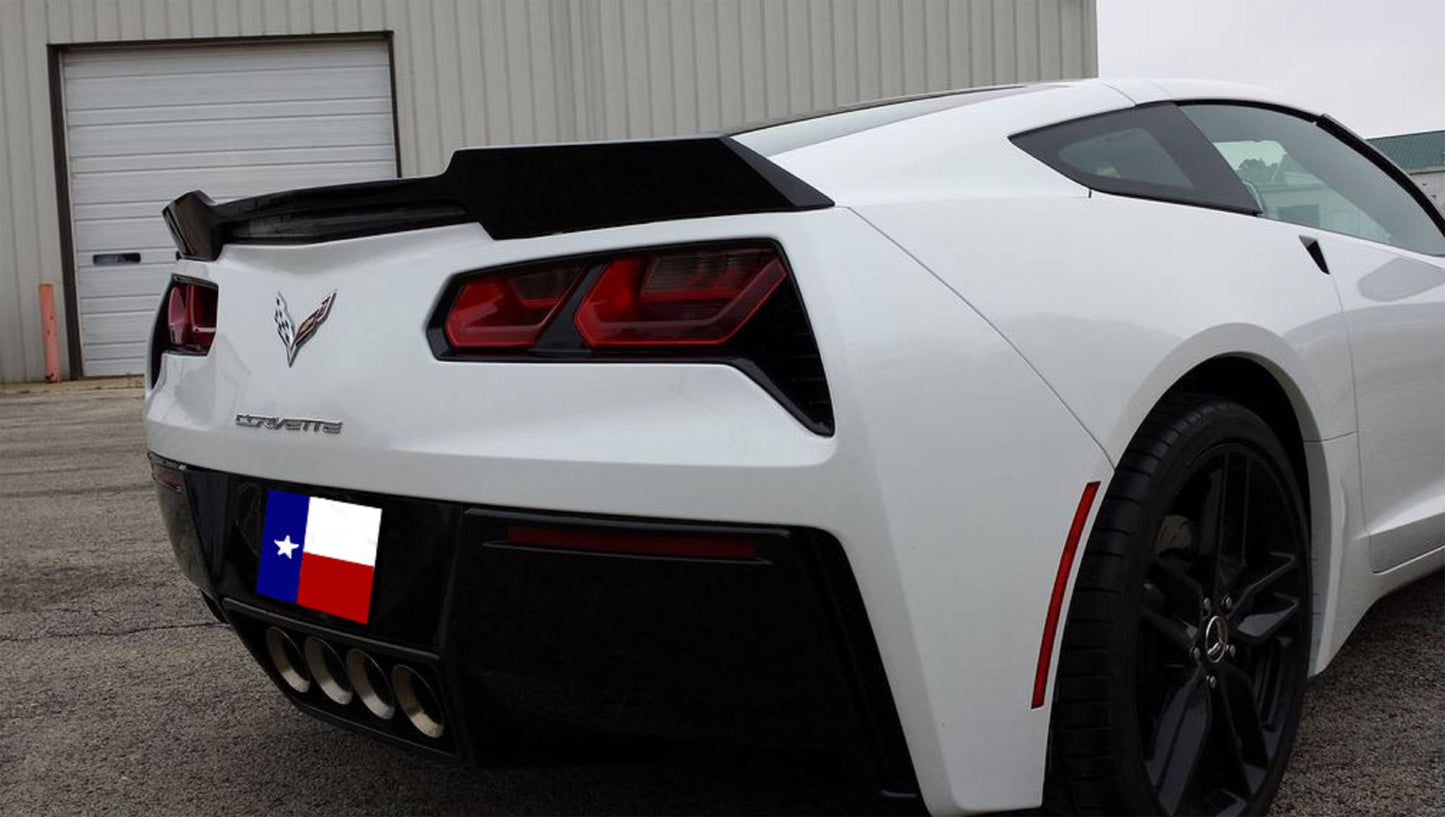 Chevrolet Corvette (C7) "Wickerbill" Inspired Custom Flush No Light Spoiler (2014-2019) - DAR Spoilers