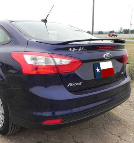 Ford Focus 4Dr Factory Post No Light Spoiler (2012-2014) - DAR Spoilers