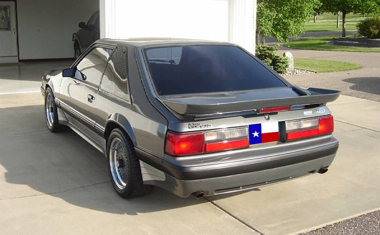 Ford Mustang Hatchback "Saleen Style" Factory 2Post No Light Spoiler (1979-1993) - DAR Spoilers