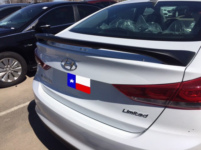 Hyundai Elantra Custom 2Post Lighted Spoiler (2017 and UP) - DAR Spoilers