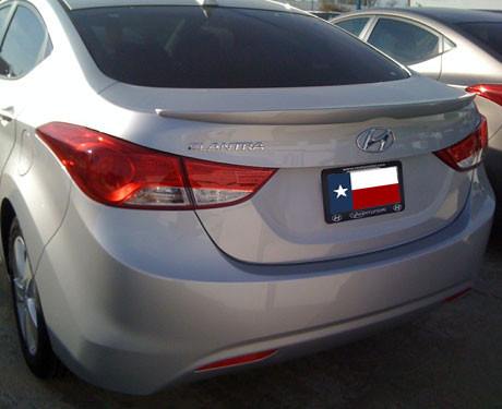 Hyundai Elantra Custom Lip No Light Spoiler (2011-2016) - DAR Spoilers