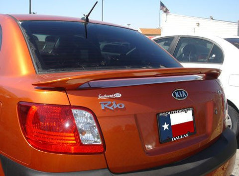 Kia Rio 4-Dr Factory Post Lighted Spoiler (2008-2011) - DAR Spoilers