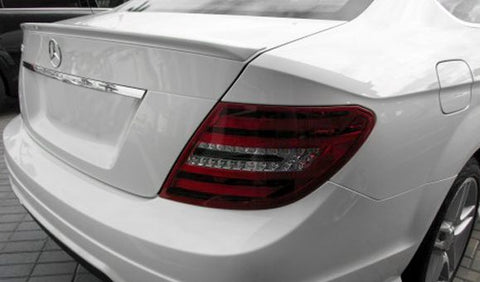 Mercedes C Class Sedan Custom Lip No Light Spoiler (2008-2014) - DAR Spoilers