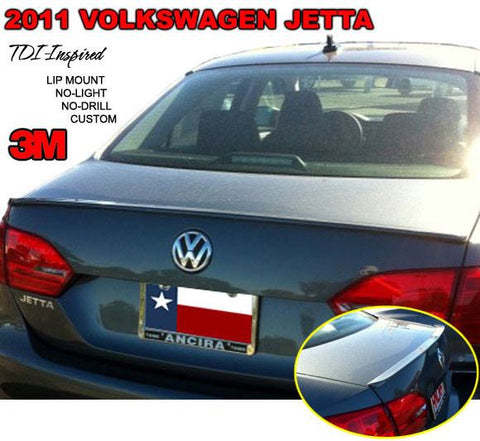 Volkswagen Jetta Custom Lip No Light Spoiler (2011 and UP) - DAR Spoilers